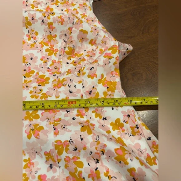 Liz Claiborne Sleeveless A-Line Midi Dress in Orange and Pink - Picture 10 of 15